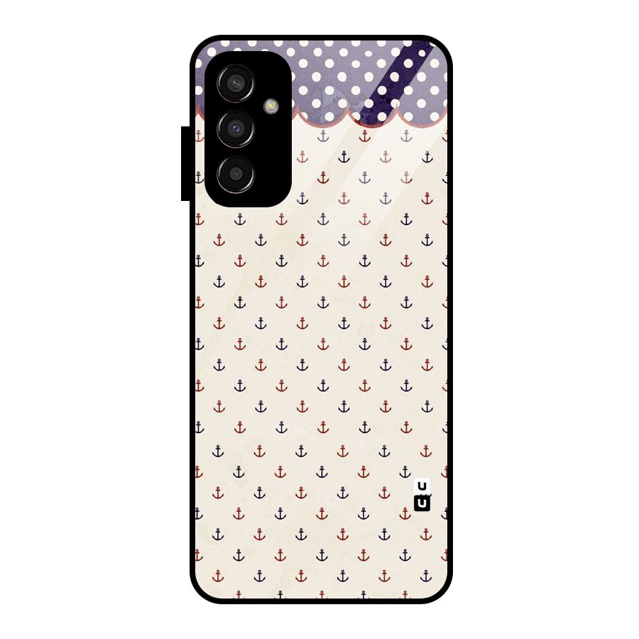 Polka Anchor Glass Back Case for Galaxy F13