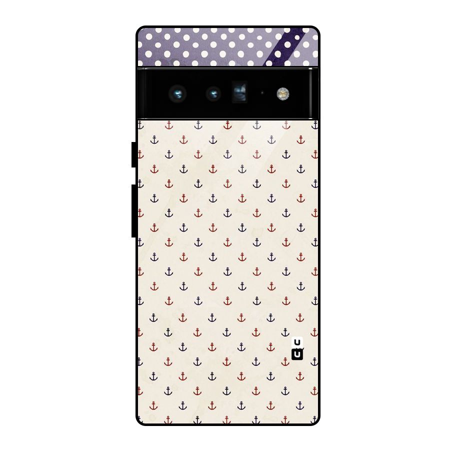 Polka Anchor Glass Back Case for Google Pixel 6 Pro