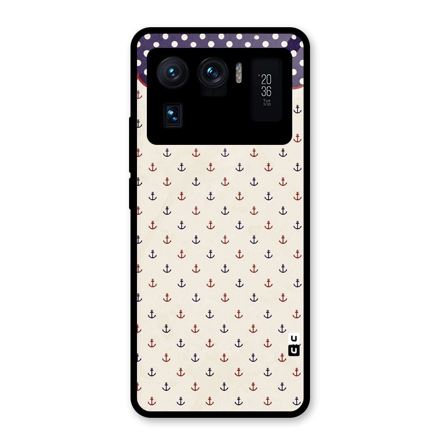 Polka Anchor Glass Back Case for Mi 11 Ultra