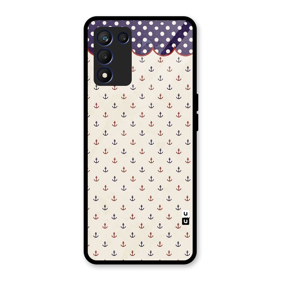Polka Anchor Glass Back Case for Realme 9 5G Speed