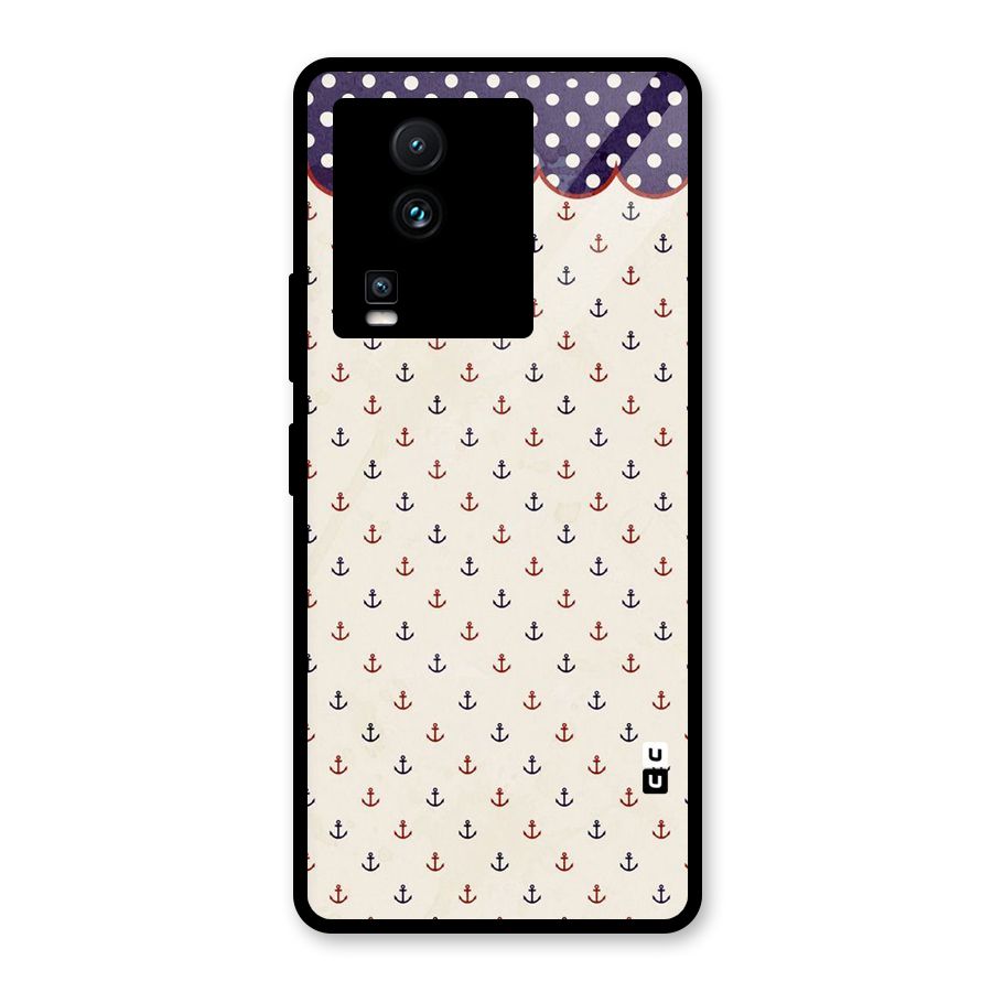 Polka Anchor Glass Back Case for Vivo iQOO Neo 7