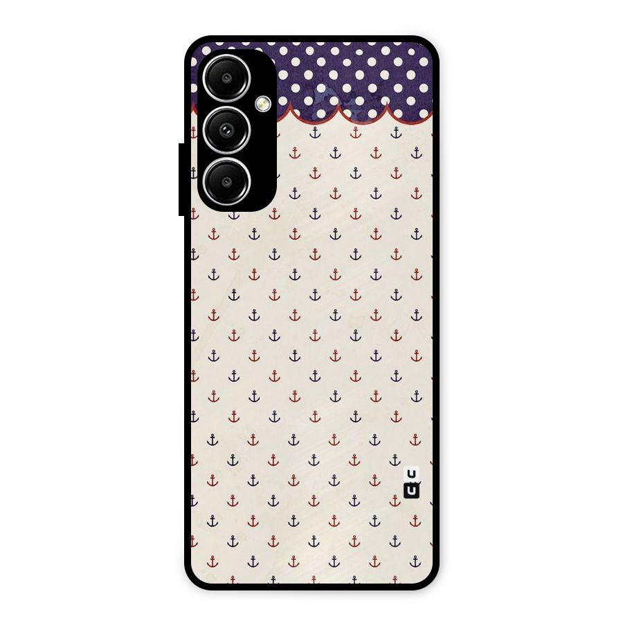 Polka Anchor Metal Back Case for Galaxy A05s