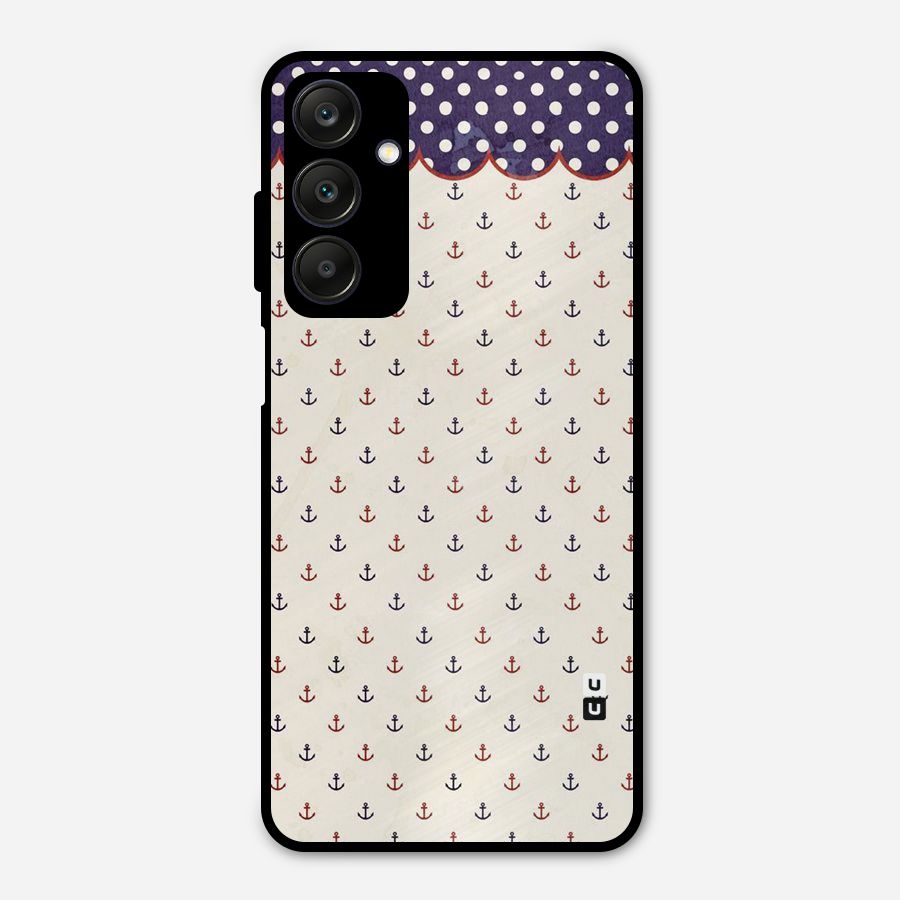Polka Anchor Metal Back Case for Galaxy A25 5G