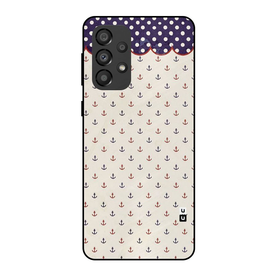 Polka Anchor Metal Back Case for Galaxy A33 5G