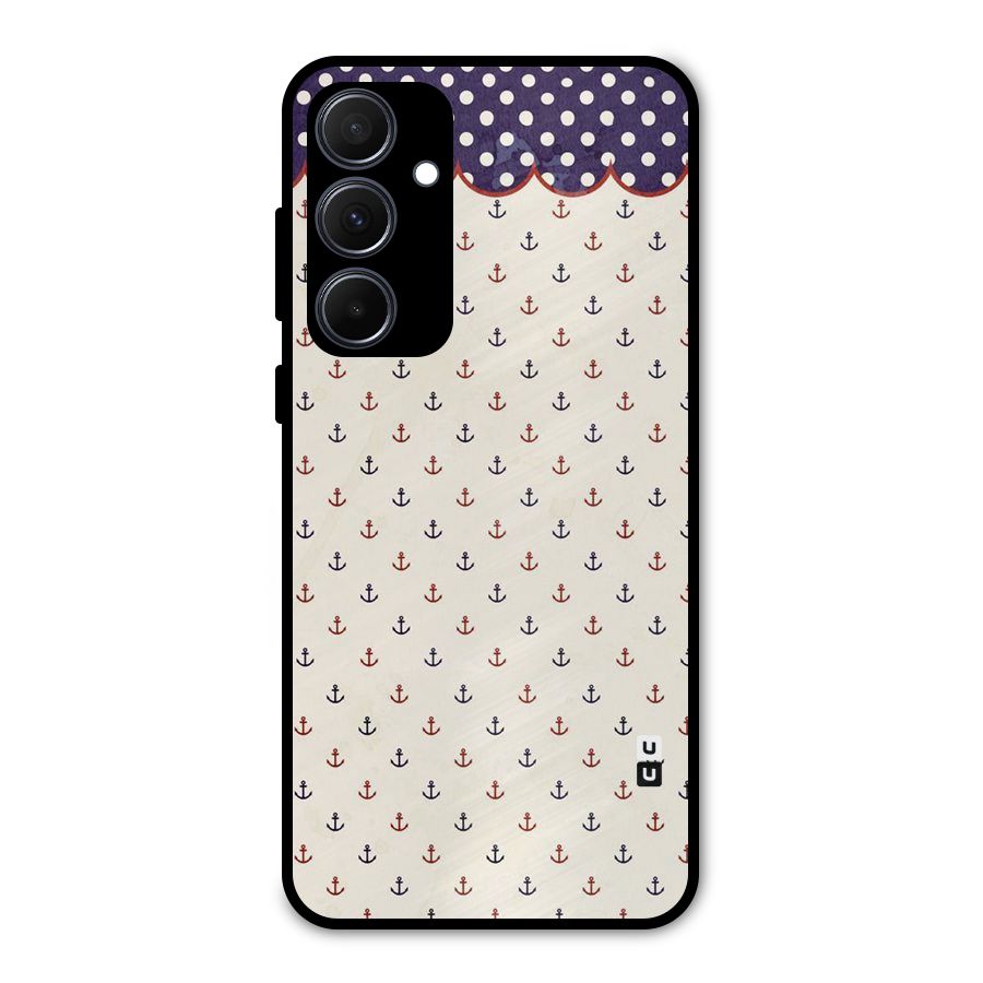 Polka Anchor Metal Back Case for Galaxy A35