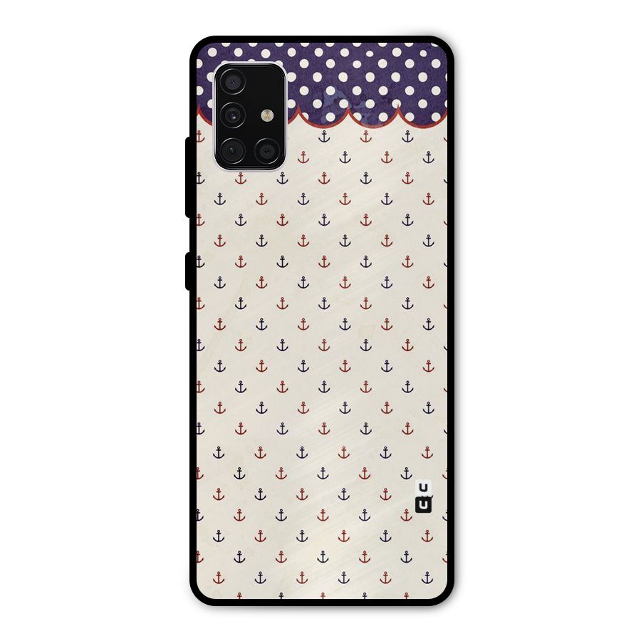 Polka Anchor Metal Back Case for Galaxy A51
