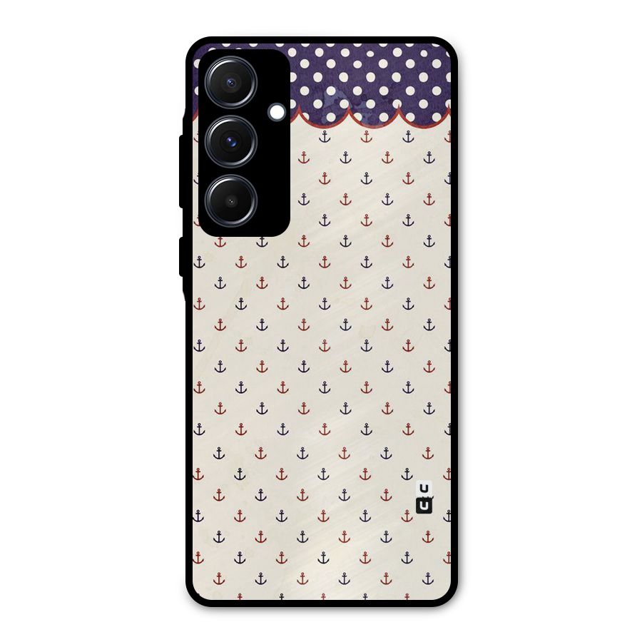 Polka Anchor Metal Back Case for Galaxy A55