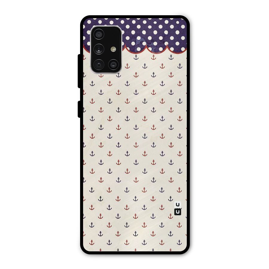 Polka Anchor Metal Back Case for Galaxy A71
