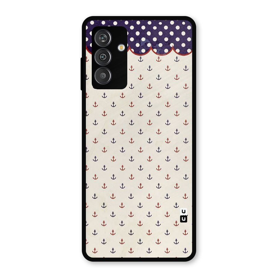 Polka Anchor Metal Back Case for Galaxy F13