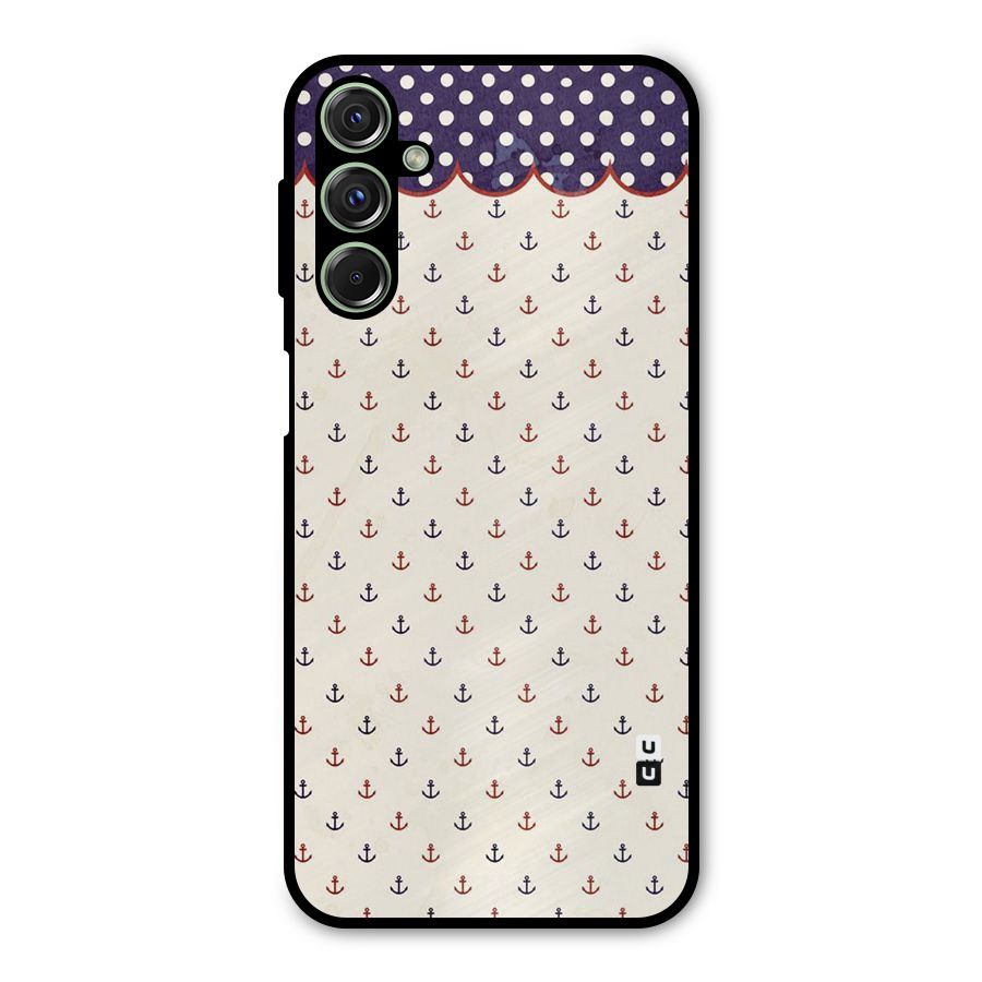 Polka Anchor Metal Back Case for Galaxy F34