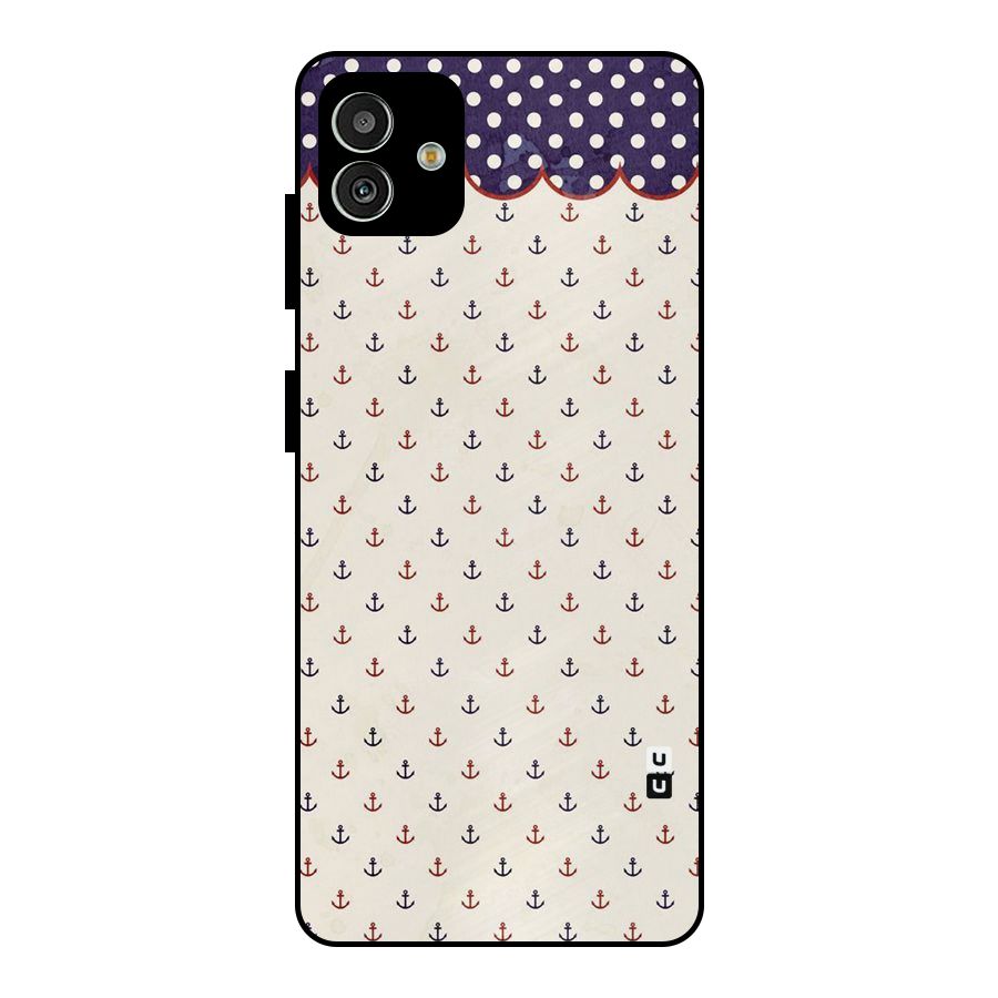 Polka Anchor Metal Back Case for Galaxy M13 5G