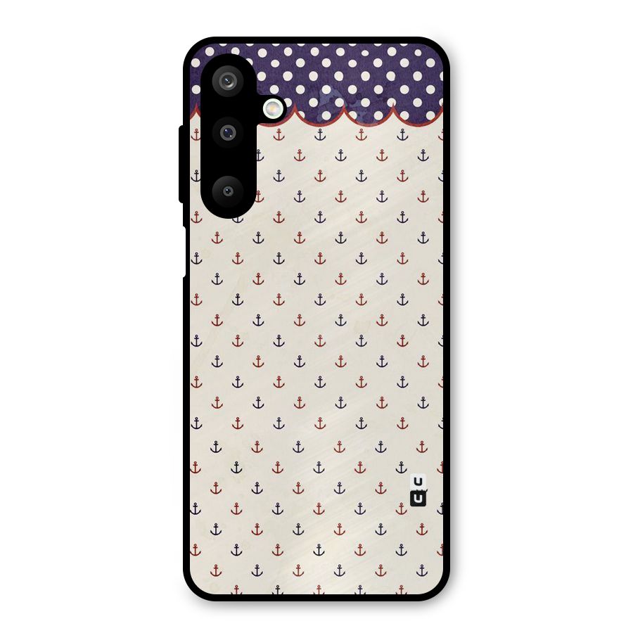 Polka Anchor Metal Back Case for Galaxy M16