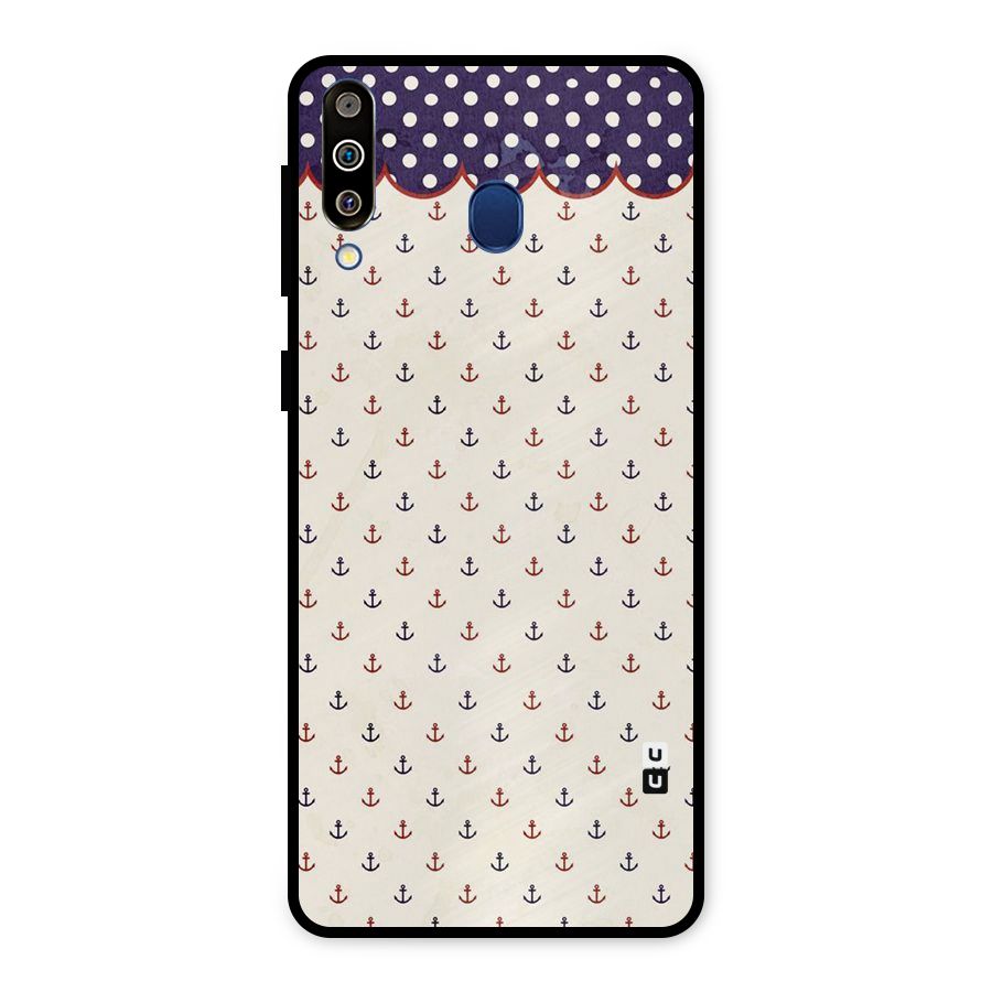 Polka Anchor Metal Back Case for Galaxy M30