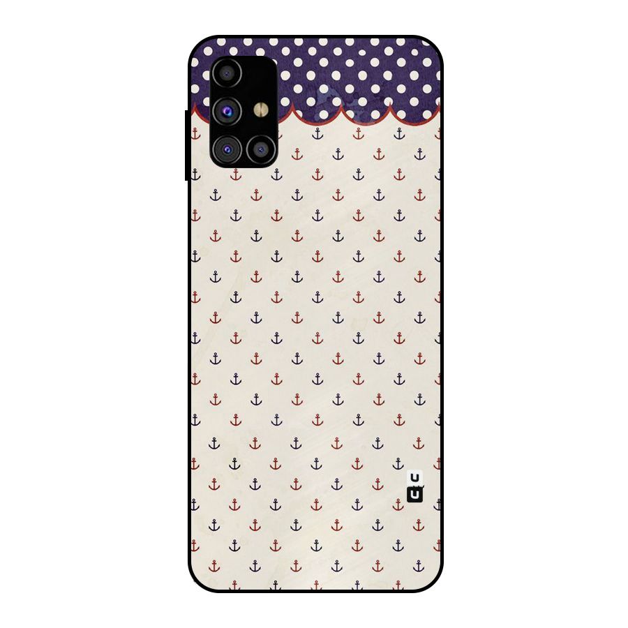 Polka Anchor Metal Back Case for Galaxy M31s