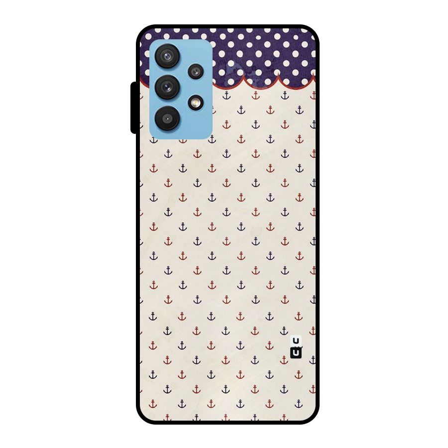 Polka Anchor Metal Back Case for Galaxy M32 5G