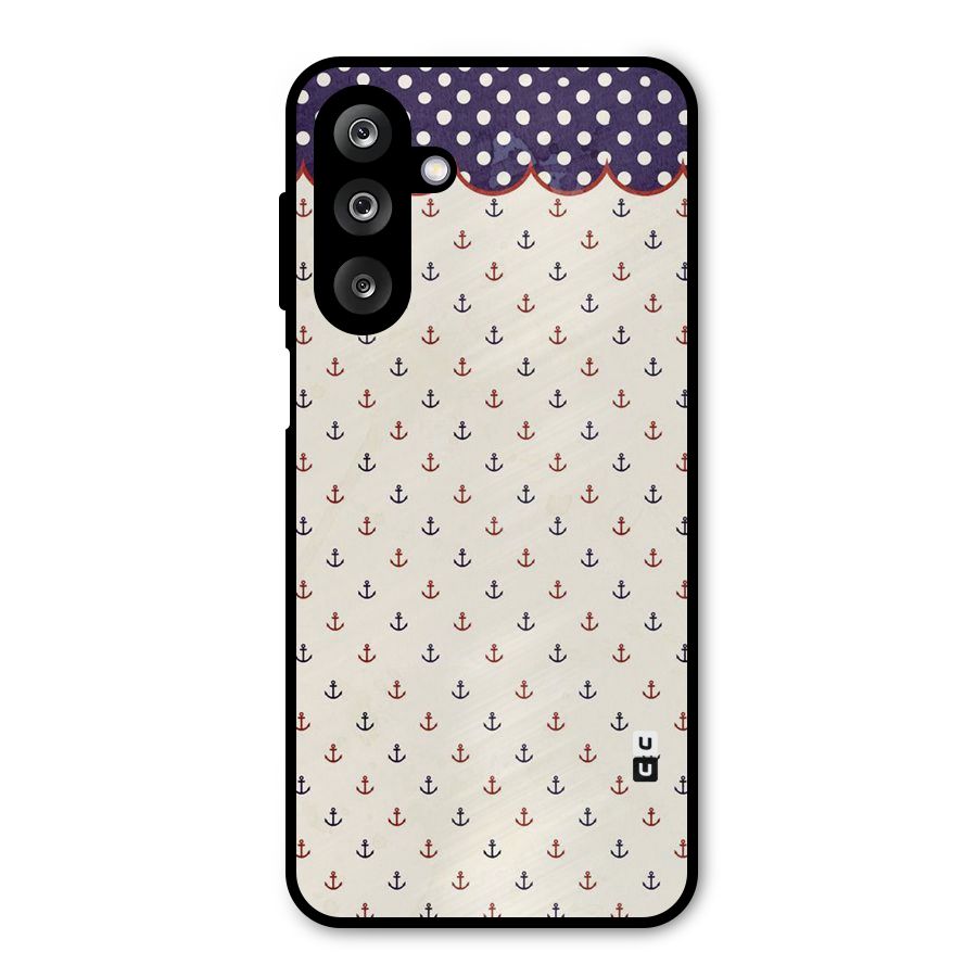Polka Anchor Metal Back Case for Galaxy M36