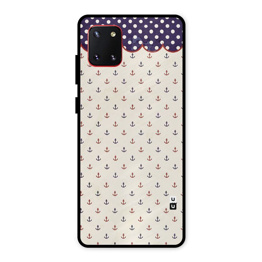 Polka Anchor Metal Back Case for Galaxy Note 10 Lite