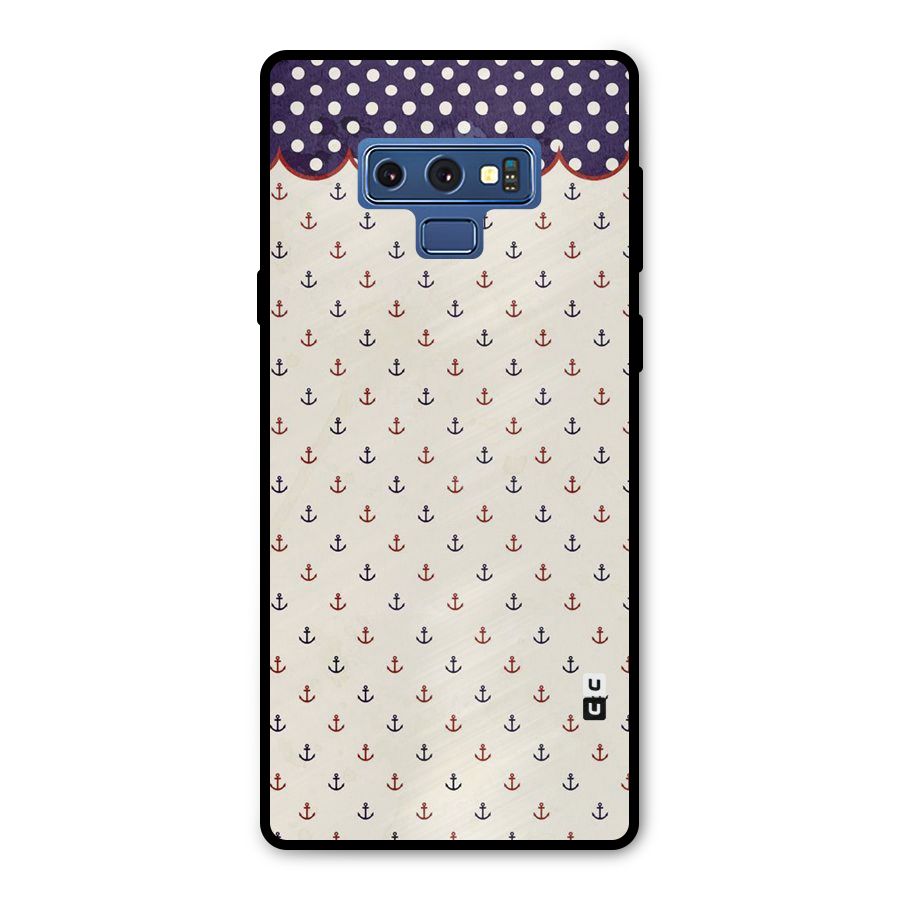 Polka Anchor Metal Back Case for Galaxy Note 9