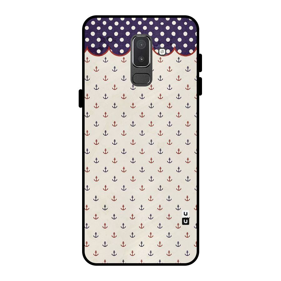 Polka Anchor Metal Back Case for Galaxy On8 (2018)