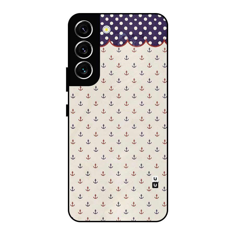 Polka Anchor Metal Back Case for Galaxy S22 5G