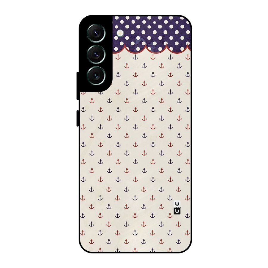 Polka Anchor Metal Back Case for Galaxy S22 Plus 5G