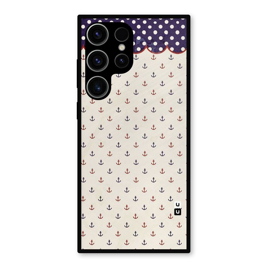 Polka Anchor Metal Back Case for Galaxy S23 Ultra