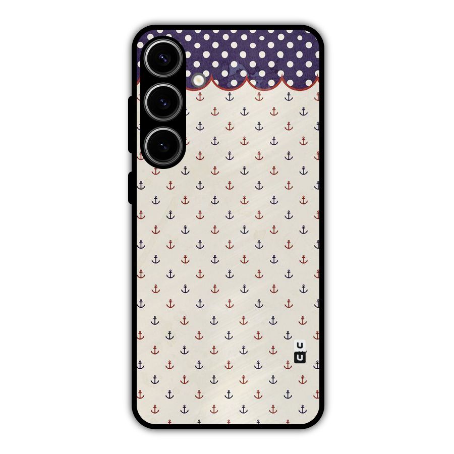 Polka Anchor Metal Back Case for Galaxy S24 Plus
