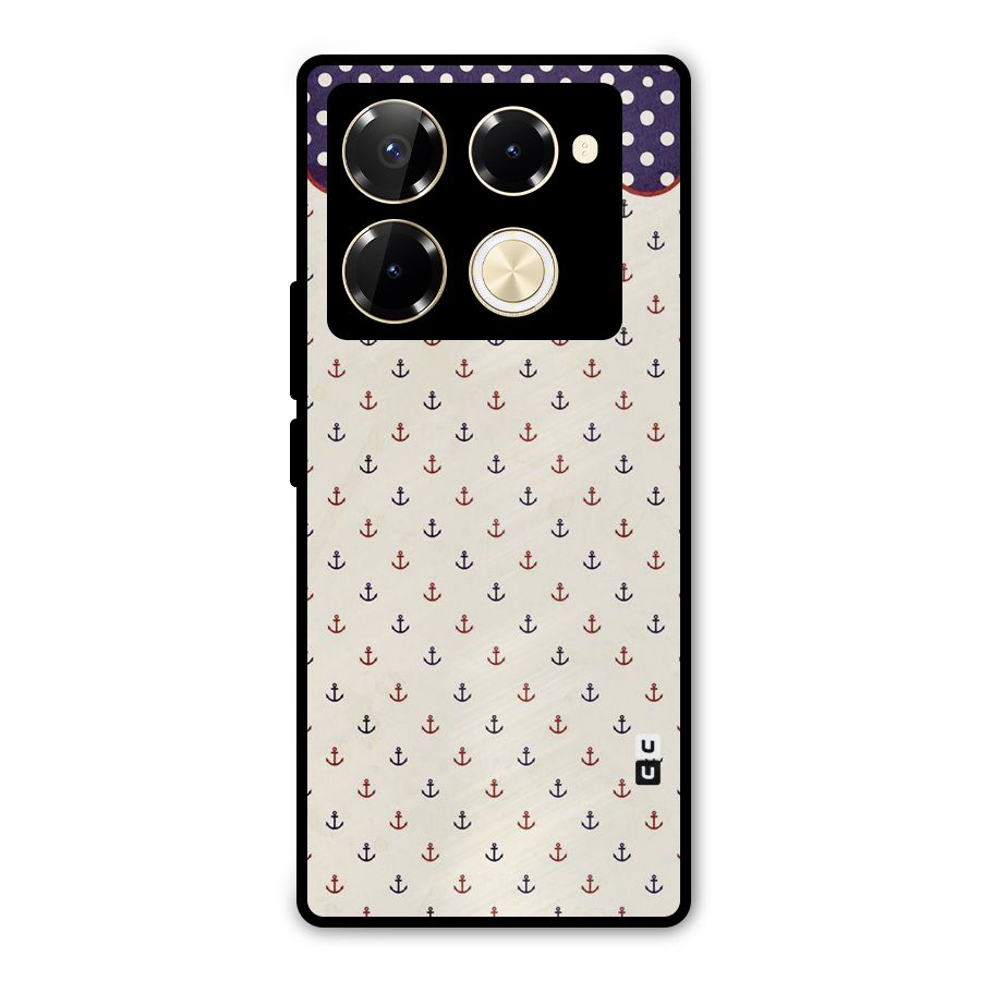 Polka Anchor Metal Back Case for Infinix Note 40 Pro Plus