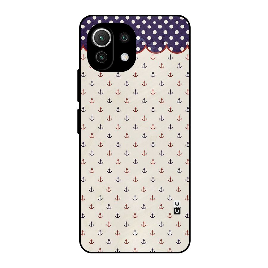 Polka Anchor Metal Back Case for Mi 11 Lite
