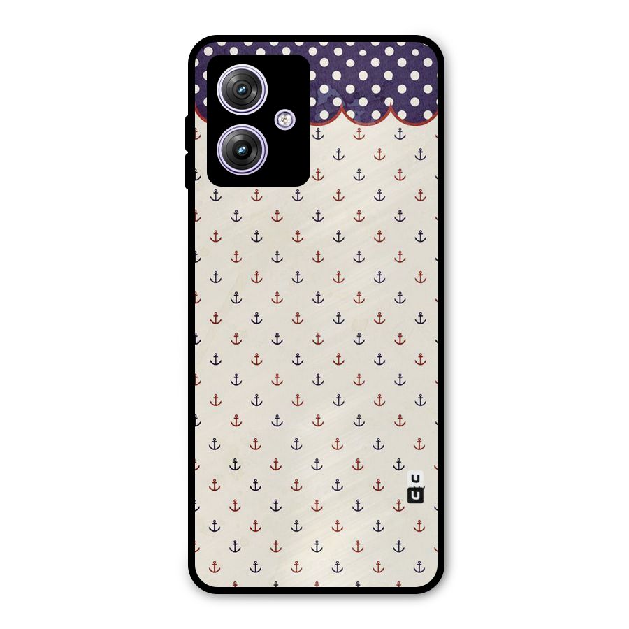 Polka Anchor Metal Back Case for Moto G64