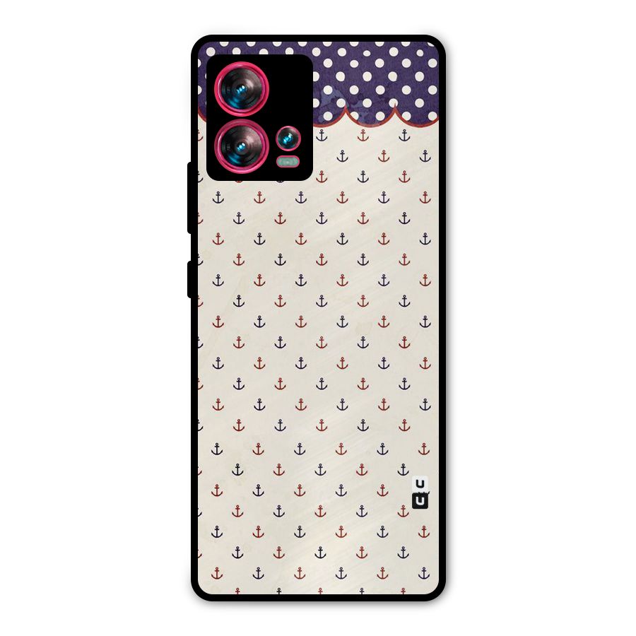 Polka Anchor Metal Back Case for Motorola Edge 30 Fusion