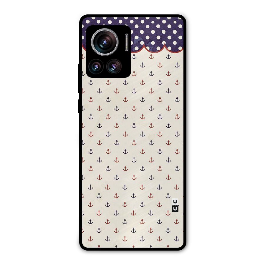 Polka Anchor Metal Back Case for Motorola Edge 30 Ultra