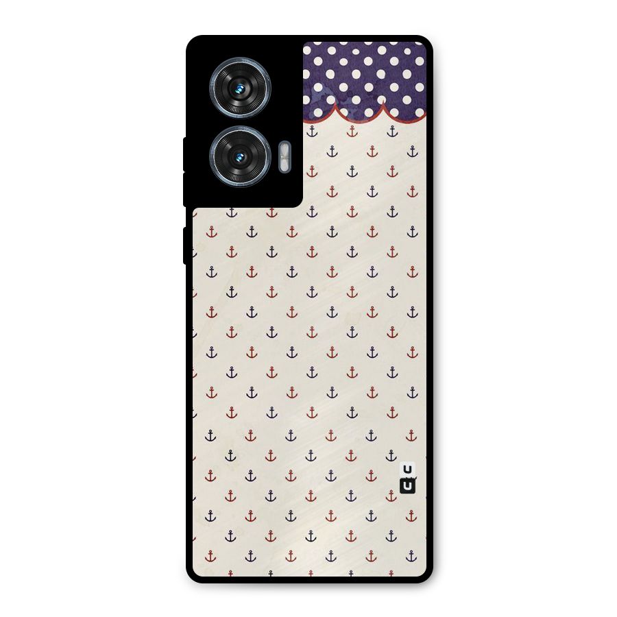 Polka Anchor Metal Back Case for Motorola Edge 50 Fusion