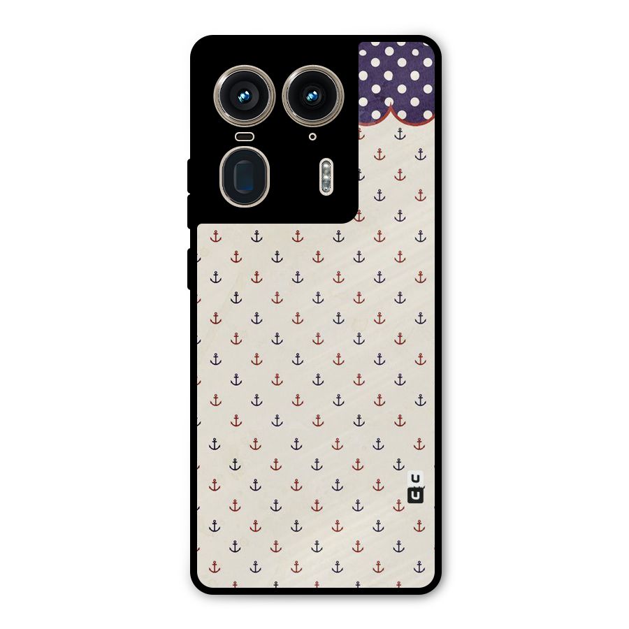 Polka Anchor Metal Back Case for Motorola Edge 50 Ultra