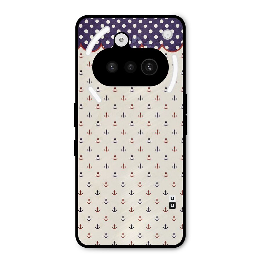 Polka Anchor Metal Back Case for Nothing Phone 3a