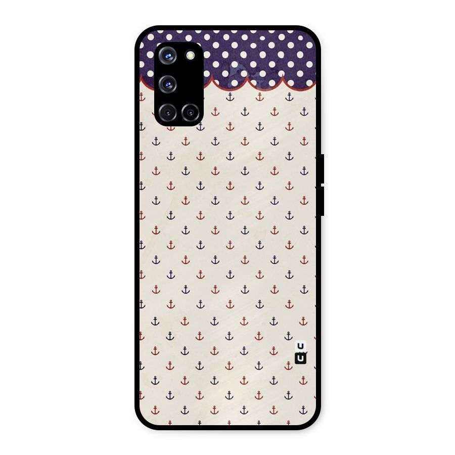 Polka Anchor Metal Back Case for Oppo A52