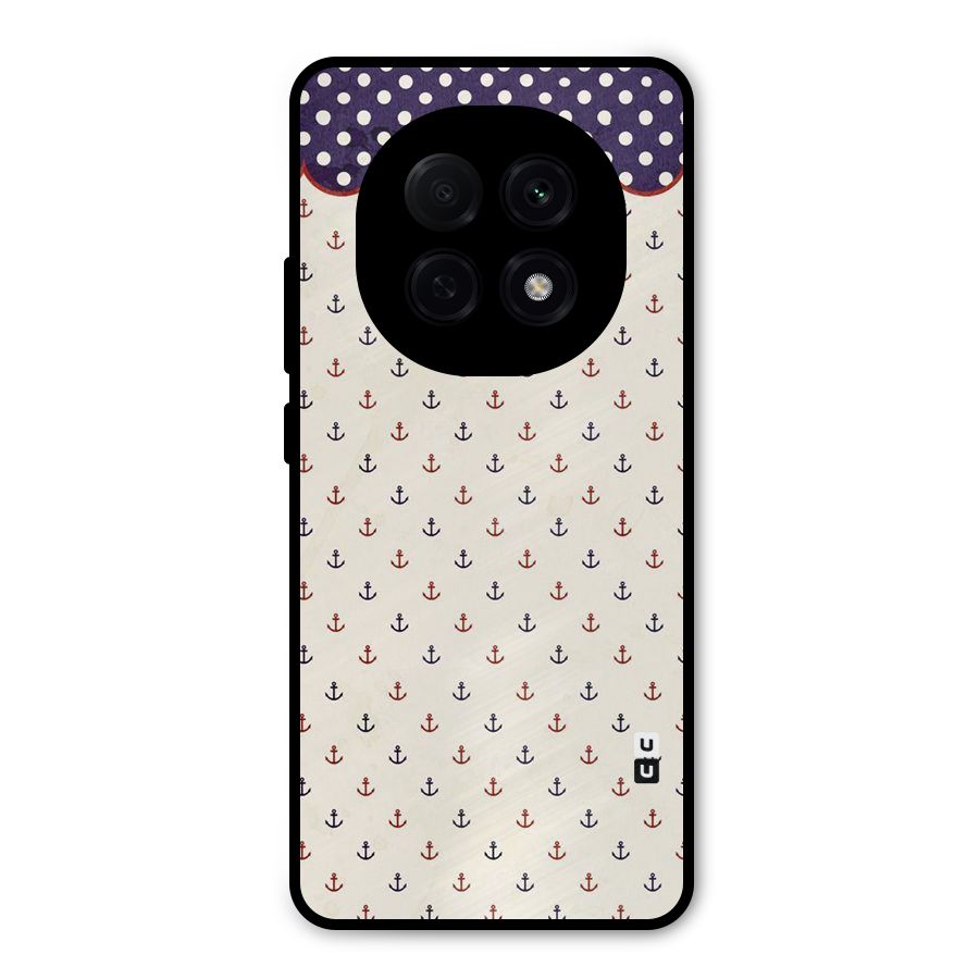 Polka Anchor Metal Back Case for Oppo F29 Pro