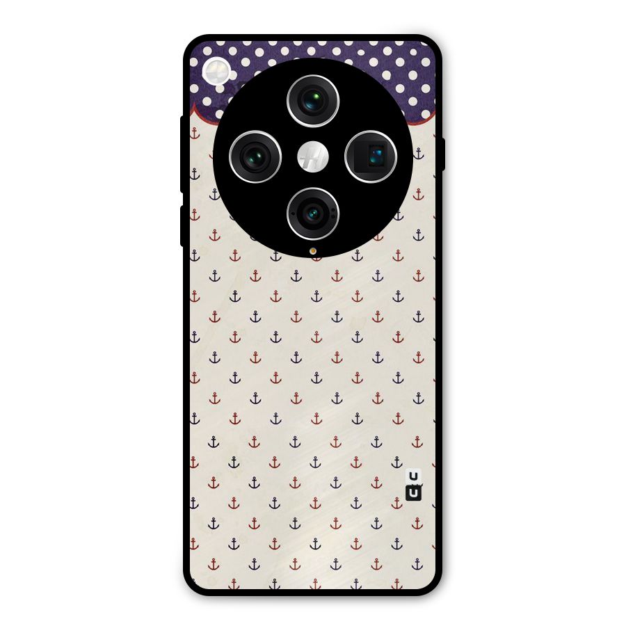 Polka Anchor Metal Back Case for Oppo Find X8 Pro