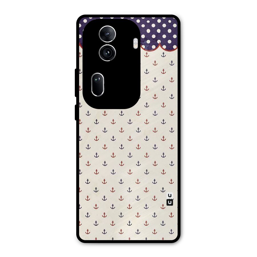 Polka Anchor Metal Back Case for Oppo Reno11 Pro 5G