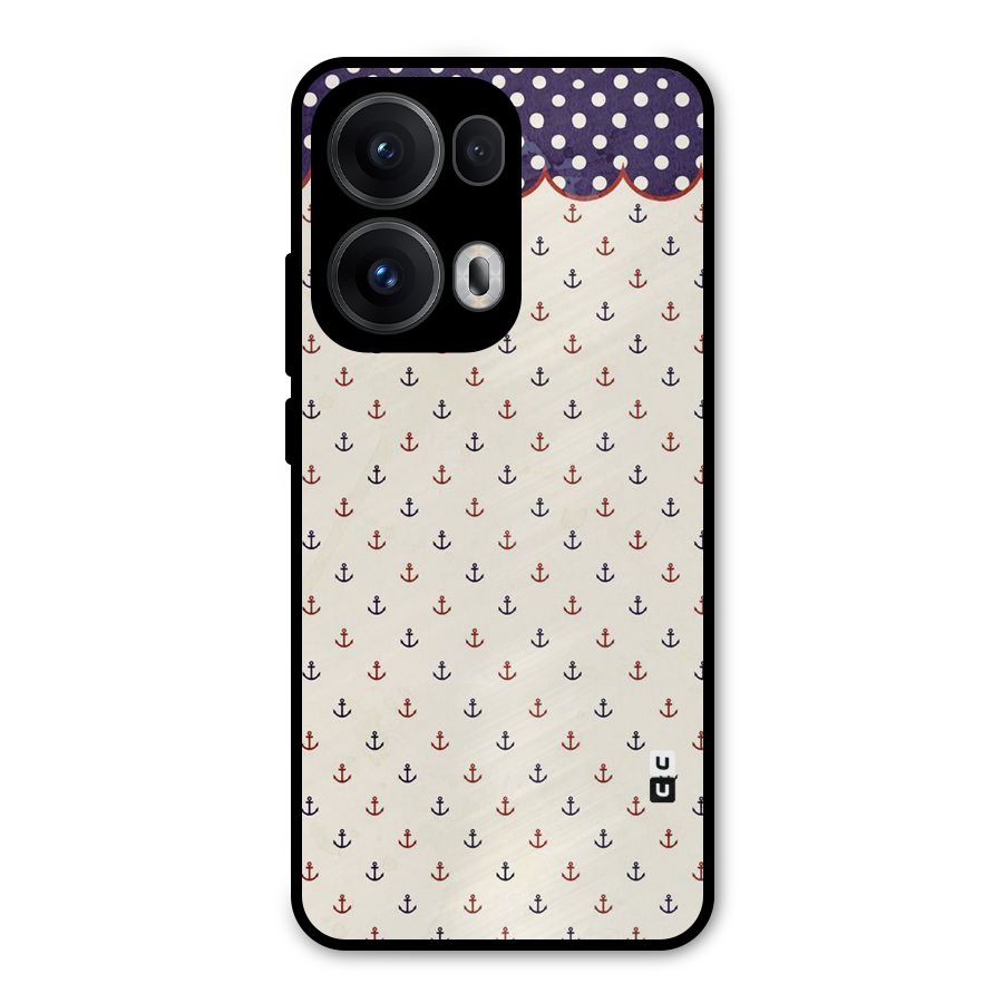 Polka Anchor Metal Back Case for Oppo Reno13 Pro