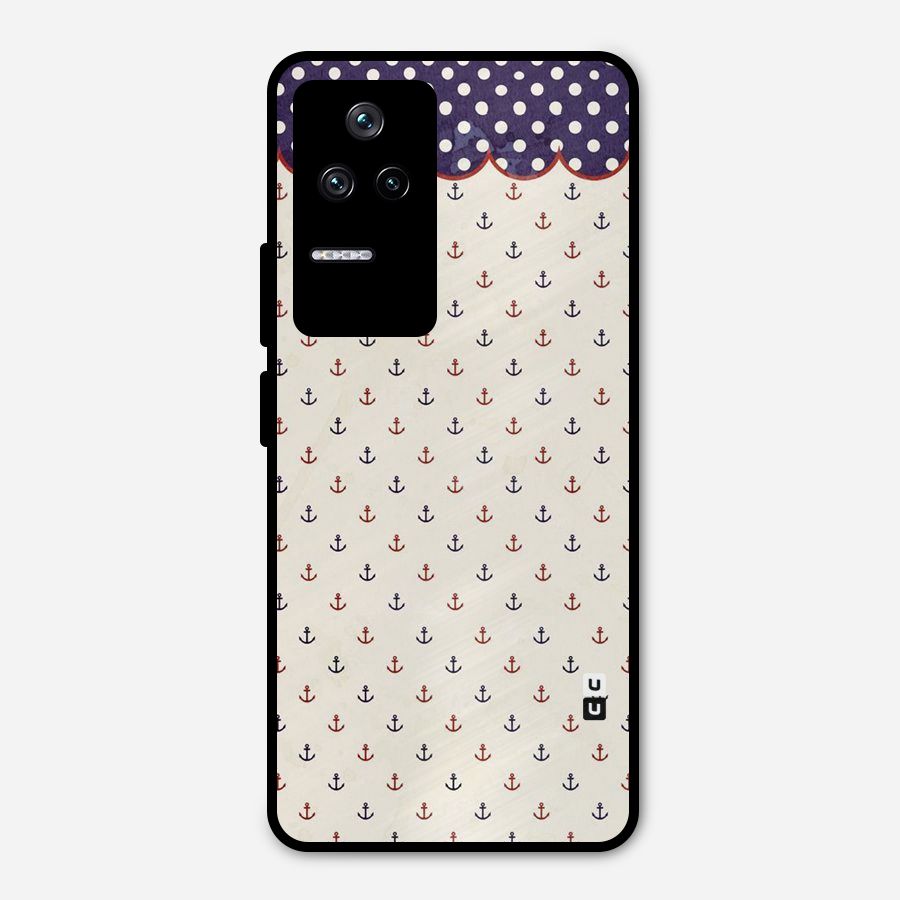 Polka Anchor Metal Back Case for Poco F4 5G
