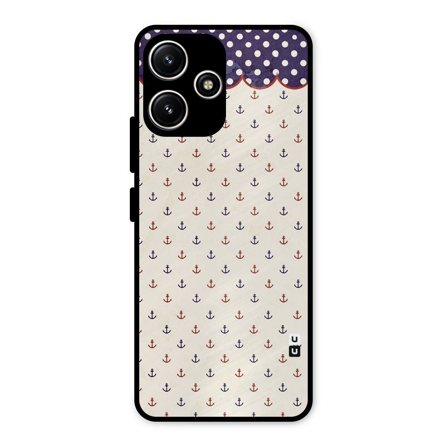 Polka Anchor Metal Back Case for Poco M6 Pro