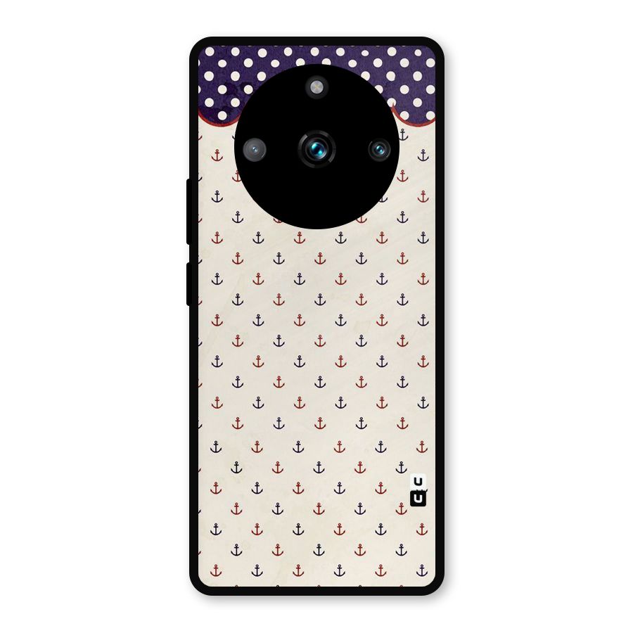 Polka Anchor Metal Back Case for Realme 11 Pro