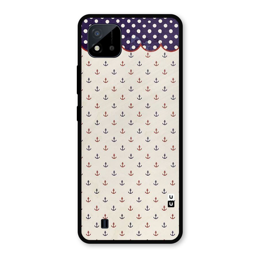 Polka Anchor Metal Back Case for Realme C11 2021