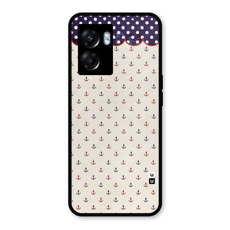 Polka Anchor Metal Back Case for Realme Narzo 50 5G