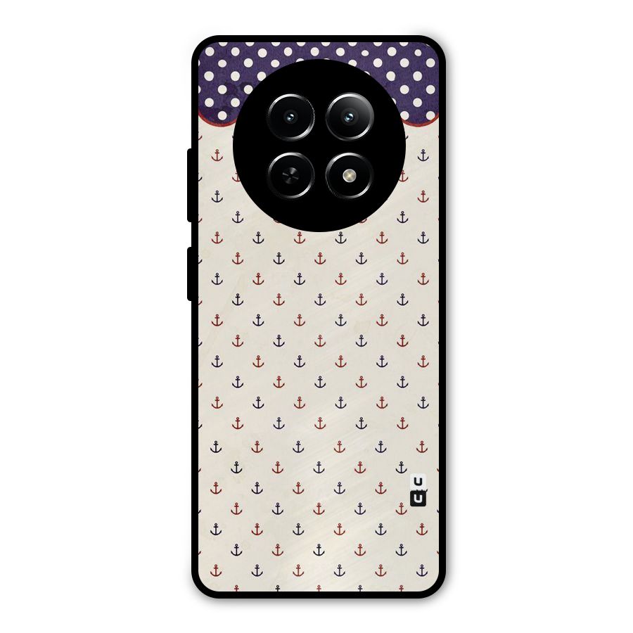 Polka Anchor Metal Back Case for Realme Narzo 70x 5G