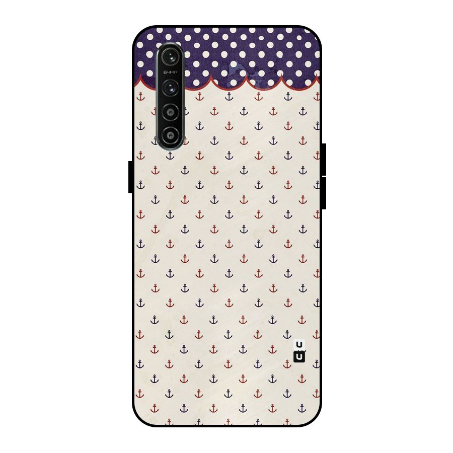 Polka Anchor Metal Back Case for Realme XT