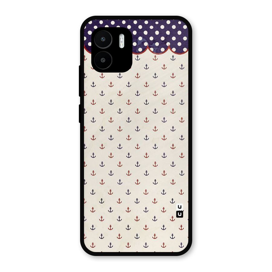 Polka Anchor Metal Back Case for Redmi A2