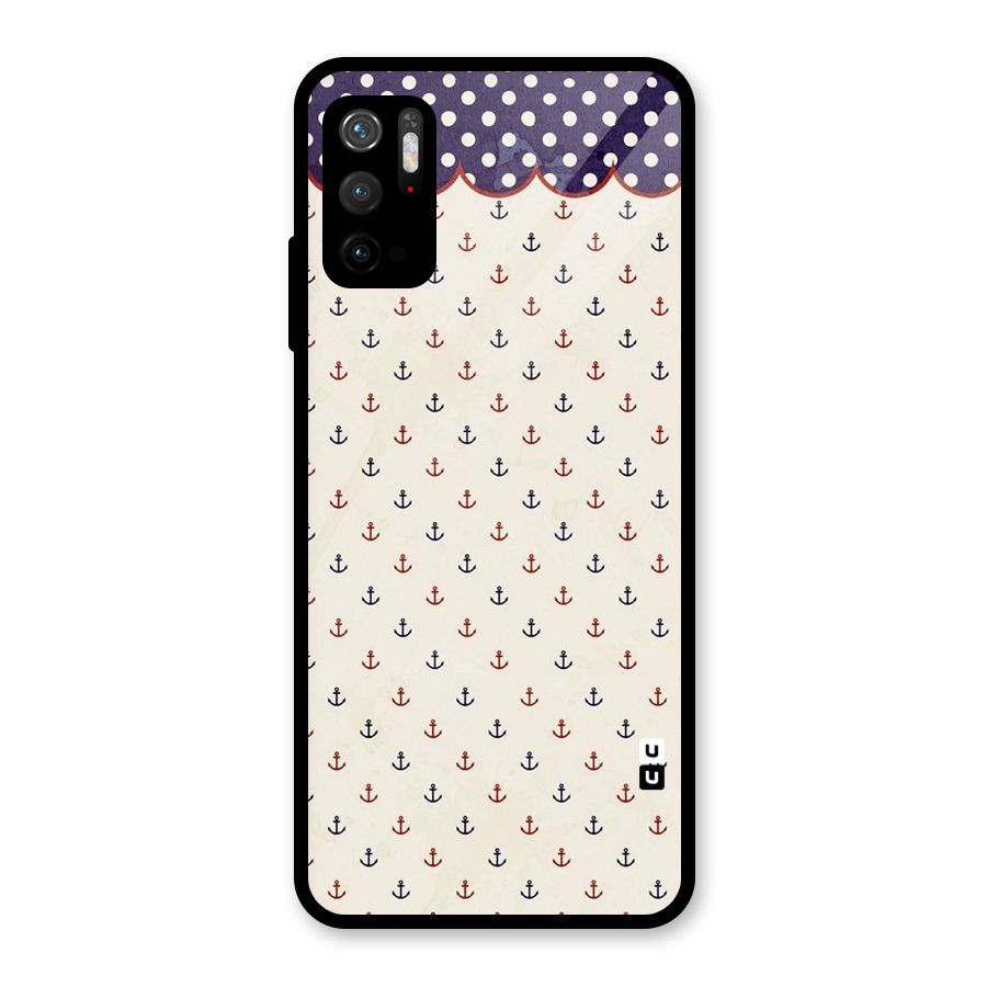 Polka Anchor Metal Back Case for Redmi Note 10T 5G