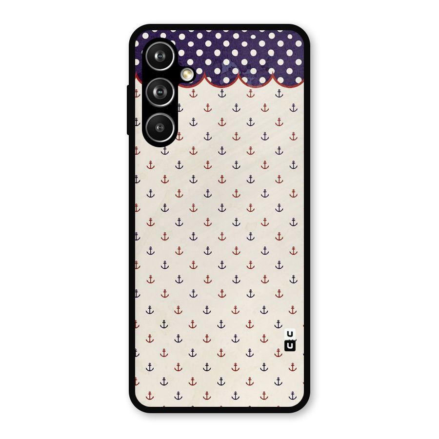 Polka Anchor Metal Back Case for Samsung Galaxy M54